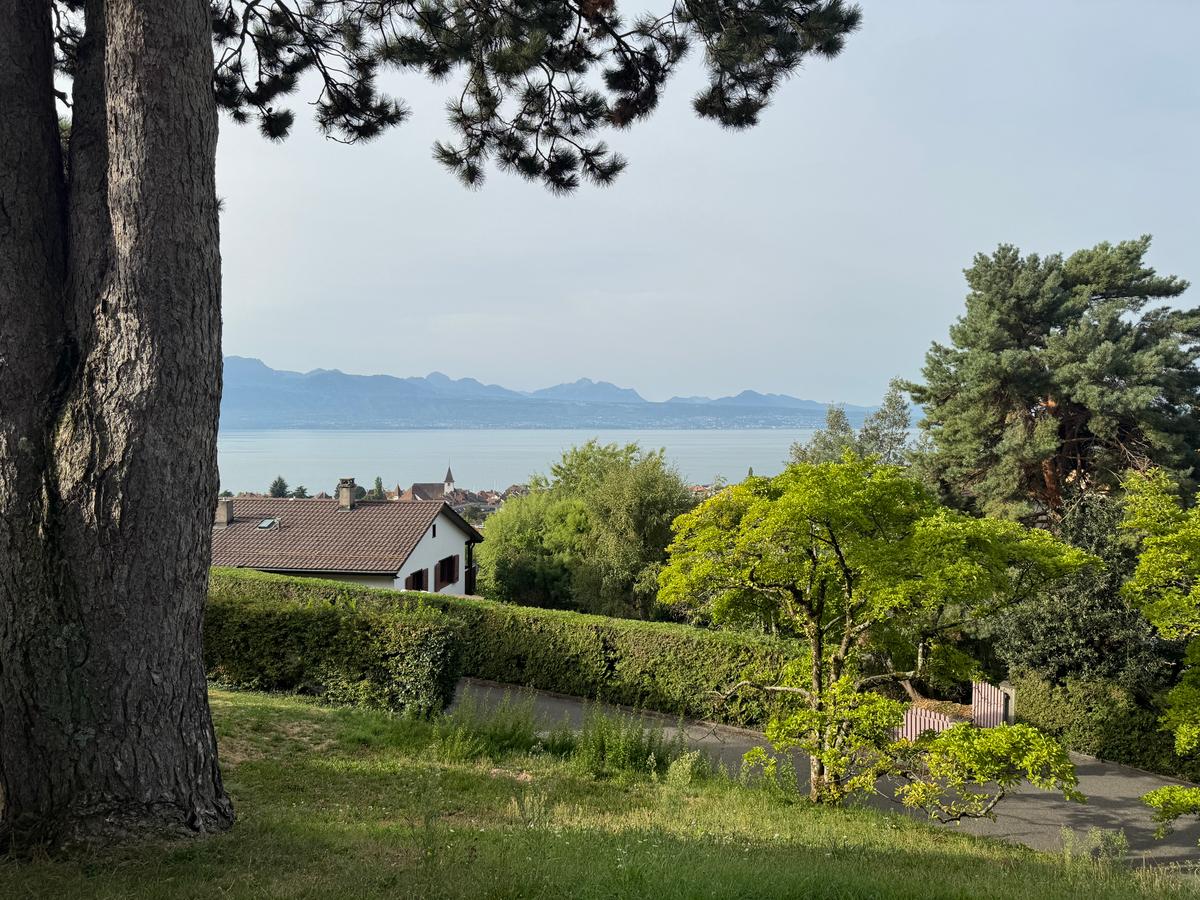 Mon jardin avec vue sur le Lac Léman