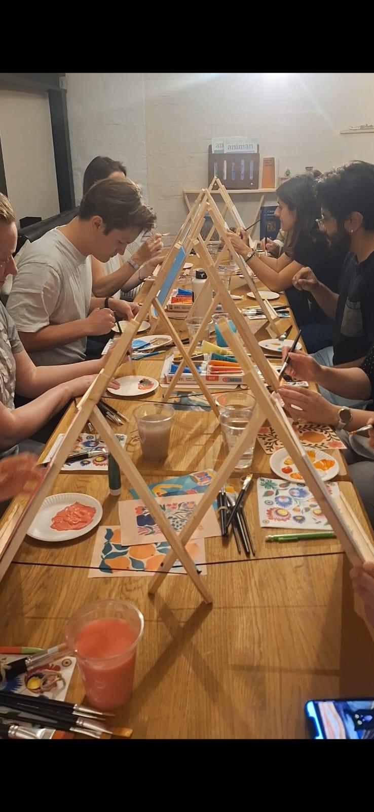 Peinture acrylique sur toile & Tapas au Diff Bistrot - photo 5 sur 5
