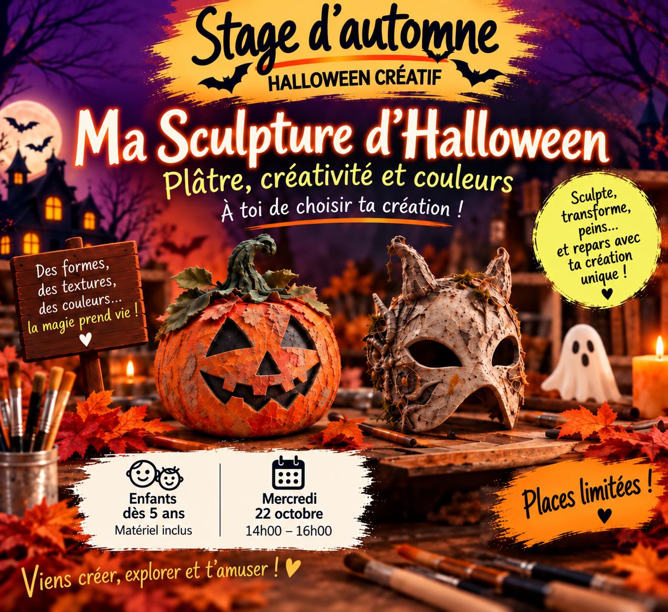 Crée ta sculpture d’Halloween en plâtre - photo 4 sur 5